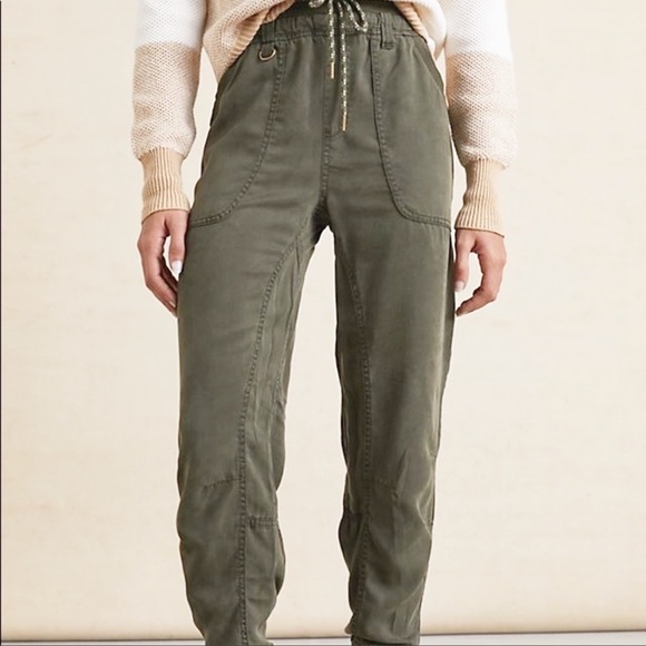 Anthropologie Pilcro Mallory Green Jogger Pants - Picture 3 of 13